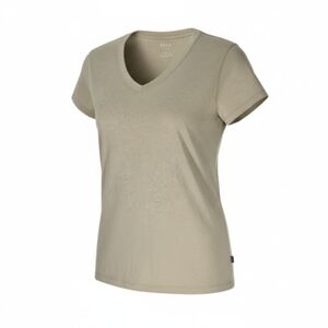 Women's V-Neck Short Sleeve Tee - Beige